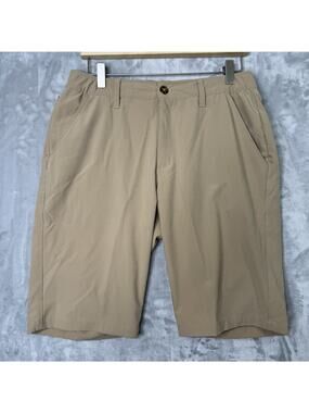 33,000ft Shorts Mens 30 Khaki Tan Stretch Performance Lightweight Golf Casual